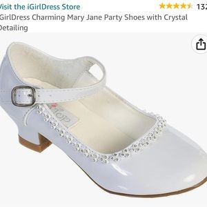 iGirlDress Charming Mary Jane Party Shoes with Crystal Detailing